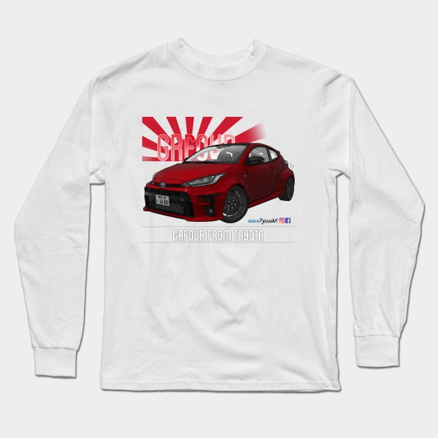 Toyota GRFOUR Emotional Red Long Sleeve T-Shirt by PjesusArt